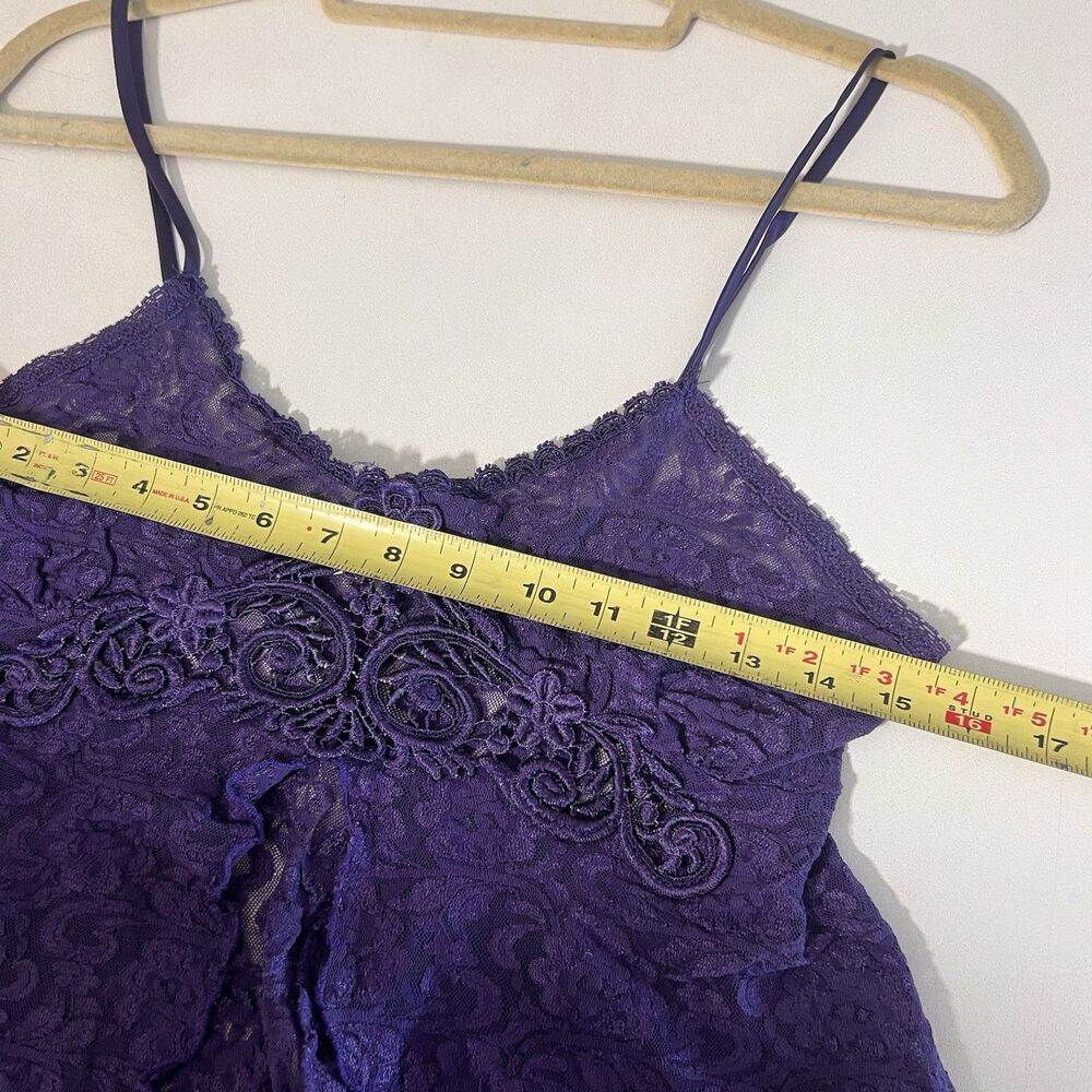 Vintage Sears Babydoll Camisole‎ Womens S Purple Lace Negligee Ethereal Fairy - Picture 5 of 7